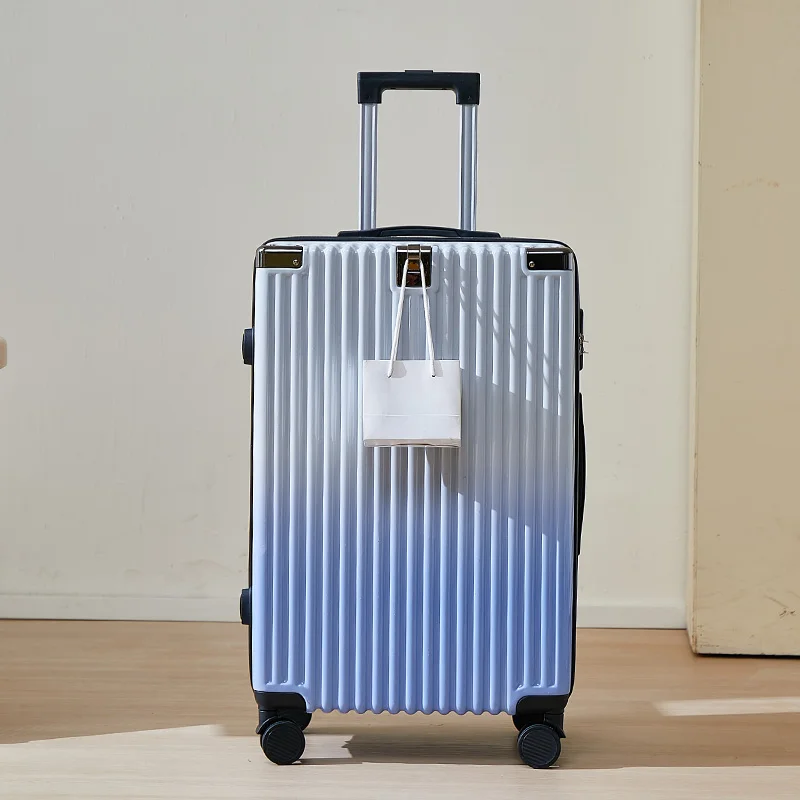2025 New Style Gradient Luggage Female Trolley Case Boarding 20 inch Large Capacity Travel Password Leather Luggage Silent Wheel