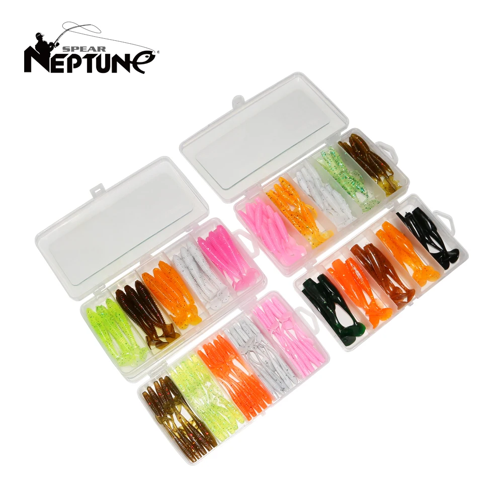 New Soft Bait Kit Silicone Wobbles for Trolling Plastic Worm Lures With Box  Carp Bass Crankbait Artificial Swimbait Tackle Pesca