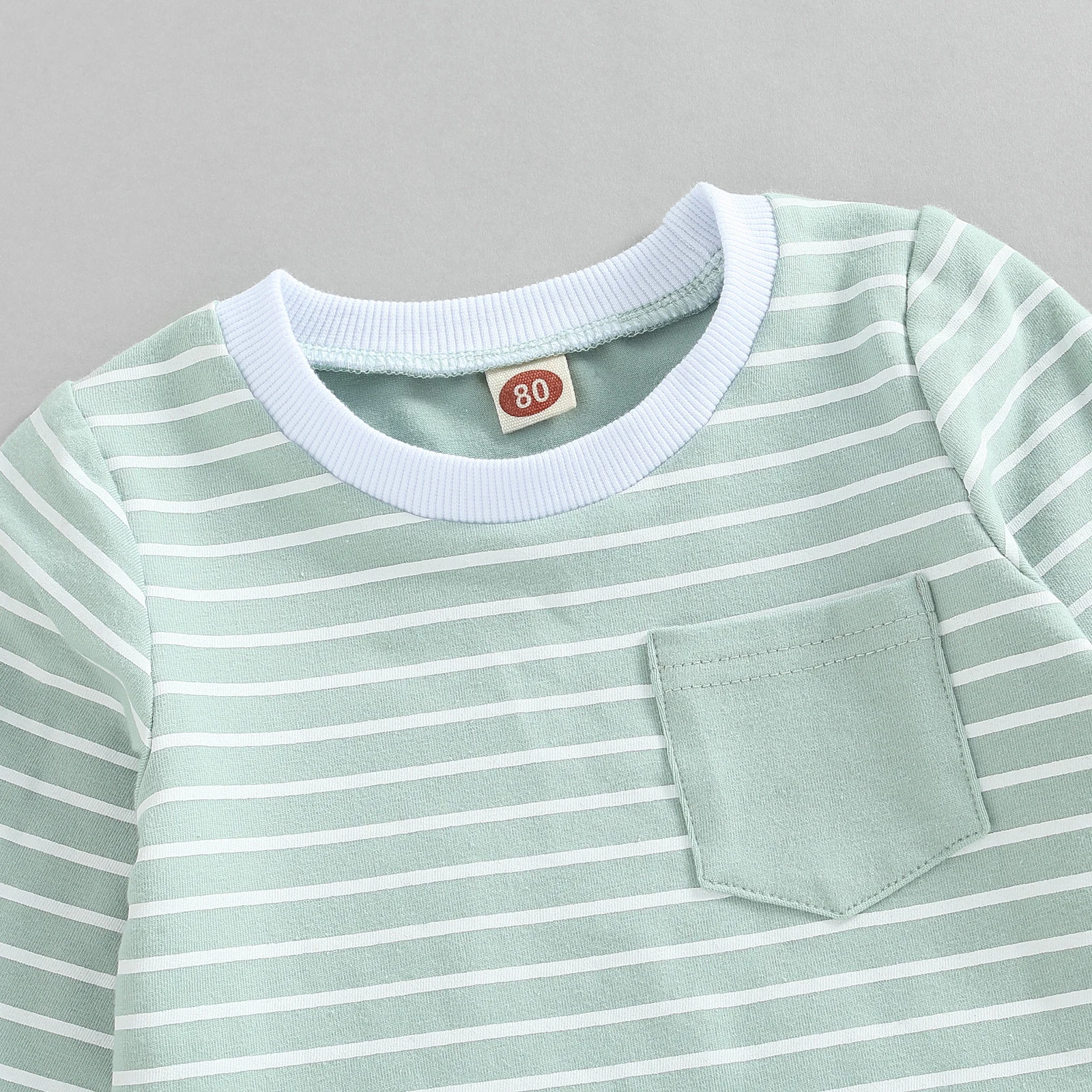 Autumn Toddler Casual Suit with Stripe Print