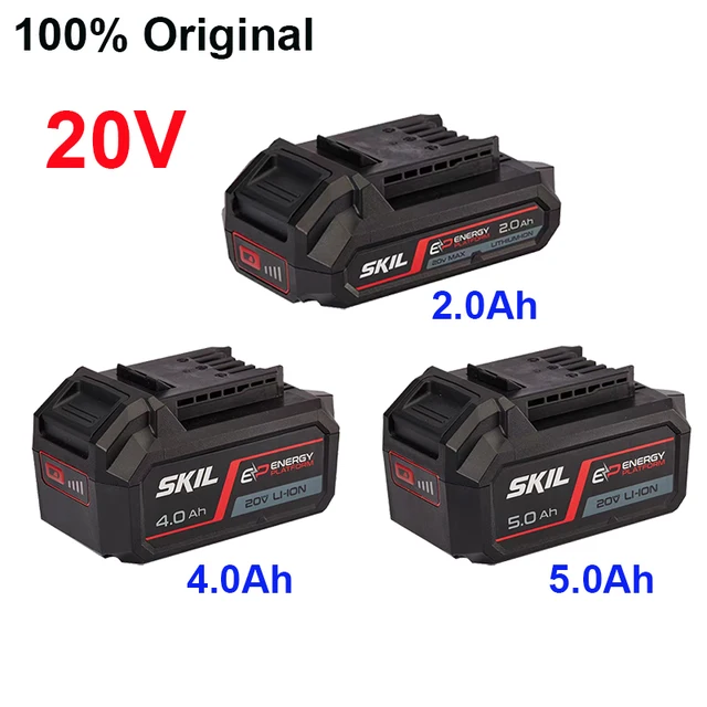 Batterie d'outil électrique originale 20V 2.0/4.0/5.0Ah pour SKIL 2907 3010 3020 3210 3420 3520 3620 3810 5413 5418 PR0601B MF1E3620AA 1