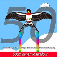 1Set Children Kite Toy Cartoon Swallow Goldfish Parrot Eagle Butterfly Kite With Handle String Kids Flying Kite Outdoor Toys 2