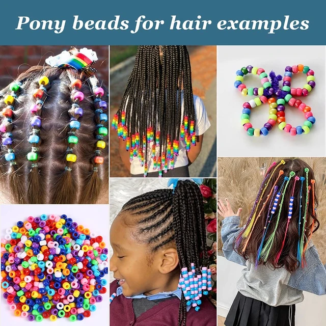 24 Colors 6x9mm Pony Beads Hair Beads Organizer Box Jewelry Kits for Kids  Hair Acrylic Beads for Braid for Hair Accessories - AliExpress