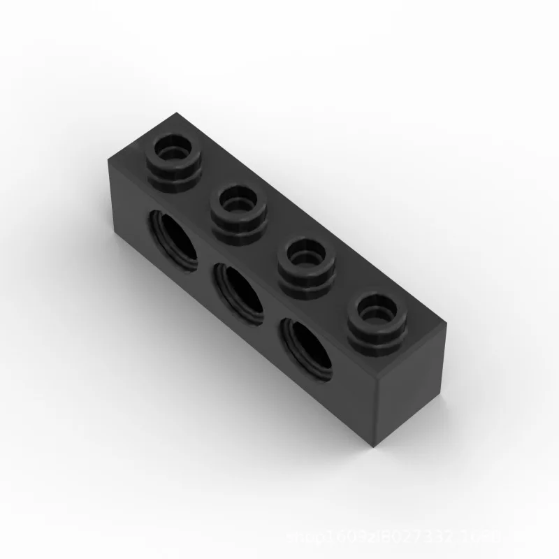 100pcs MOC 기술 부품 입자 두꺼운 빌딩 블록 3701 1x4 3 개의 구멍 천공 3701 벽돌 조립 빔 아이 장난감