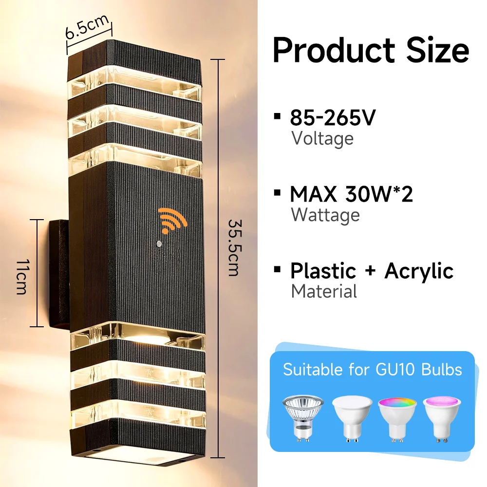 Exterior LED wall light waterproof IP65 housing