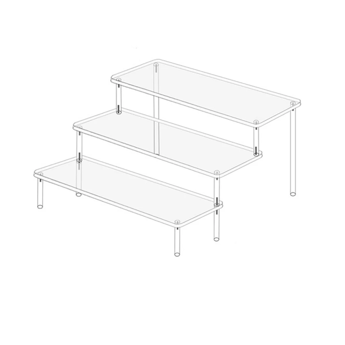 

Acrylic Display Stand Perfume Rack Storage Rack Transparent Acrylic Shelf Stand for Food Display Racks