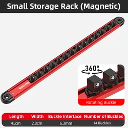 Magnetic Swivel Socket Holder with Robust Aluminum Rail for Enhanced Tool Organization (A)