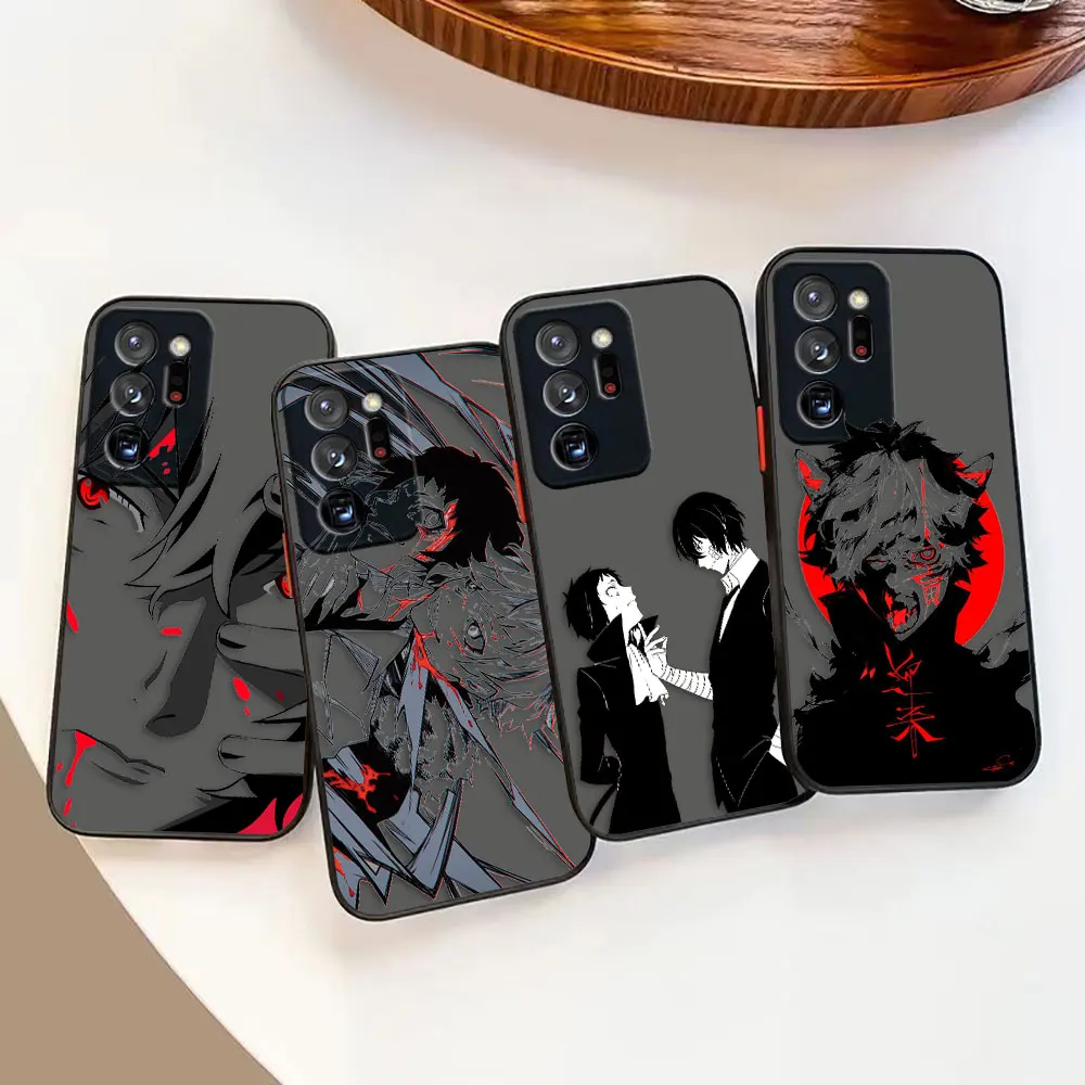 

Matte Phone Case for Samsung NOTE 20 10 9 8 A13 A12 A10 A11 7 A04E A04 A03S A02S A02 5G ULTRA Plus Case Bungou Stray Dogs Dazai