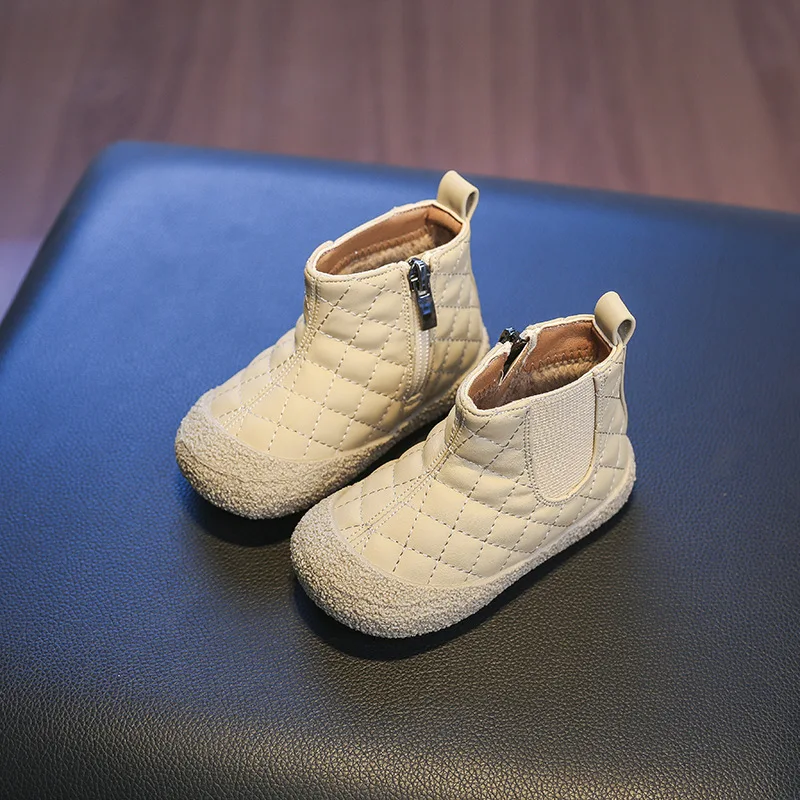 

Осенне-зимние детские зимние ботинки Детская Хлопковая обувь с мягкой подошвой высокие ботильоны для мальчиков и девочек