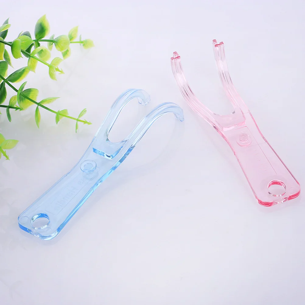 Floss Holder Reusable Flosserer Floss Holder Replacement Reusable Flosser Handle Holder for Clearing Tool (  )
