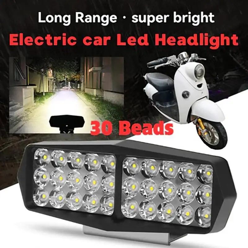 Faro per Bici Elettrica E-Bike 30 LED Alta Luminosità Impermeabile 12V-80V per Pendolarismo Quotidiano e Ciclismo - immagine 3