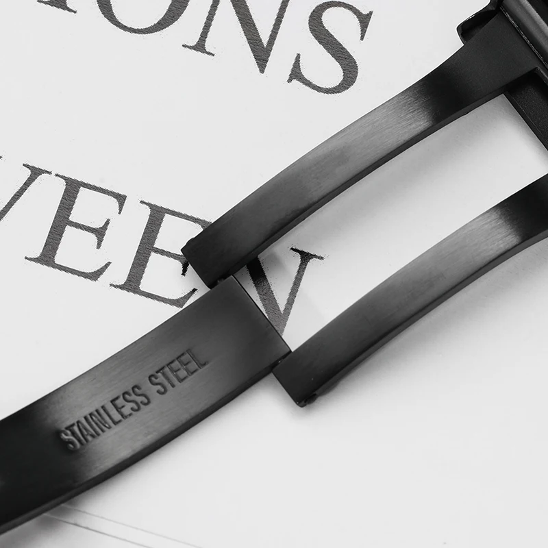 Watchdives Uhrenverschluss, 16 mm, 18 mm, 20 mm, 22 mm, silberfarben, faltbar, gefräster Sicherheitsverschluss, Ersatz-Uhrenschnalle aus Edelstahl – Detail 22