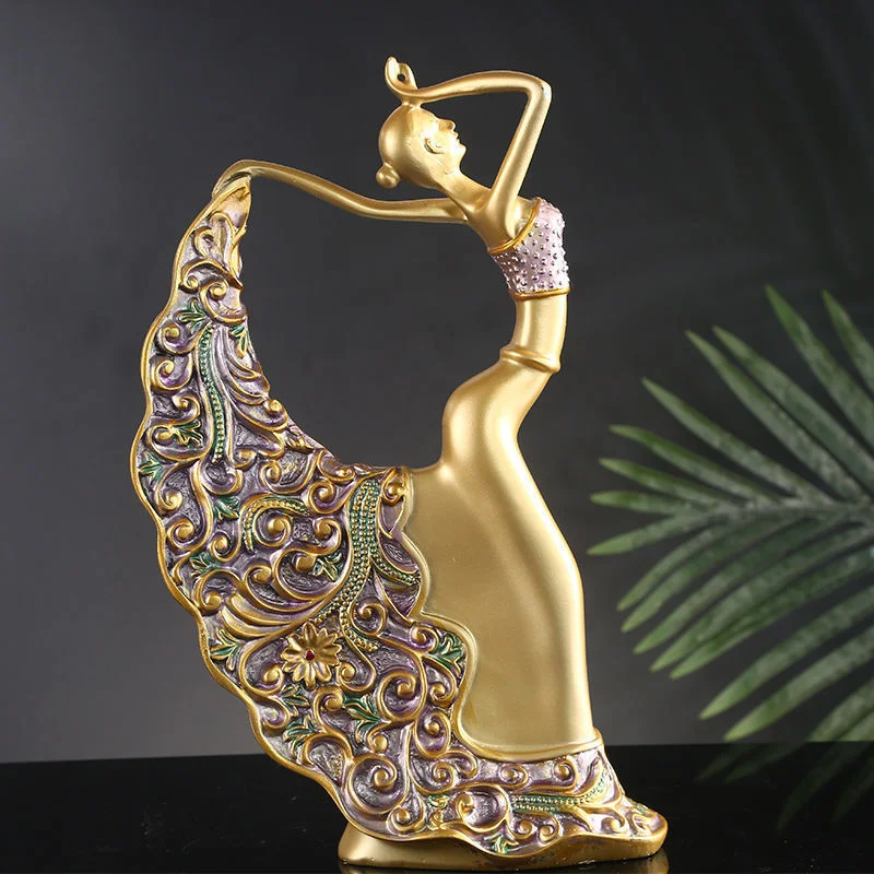 

European style dancer TV cabinet ornaments resin crafts creative home ornaments love Swan Art ornaments