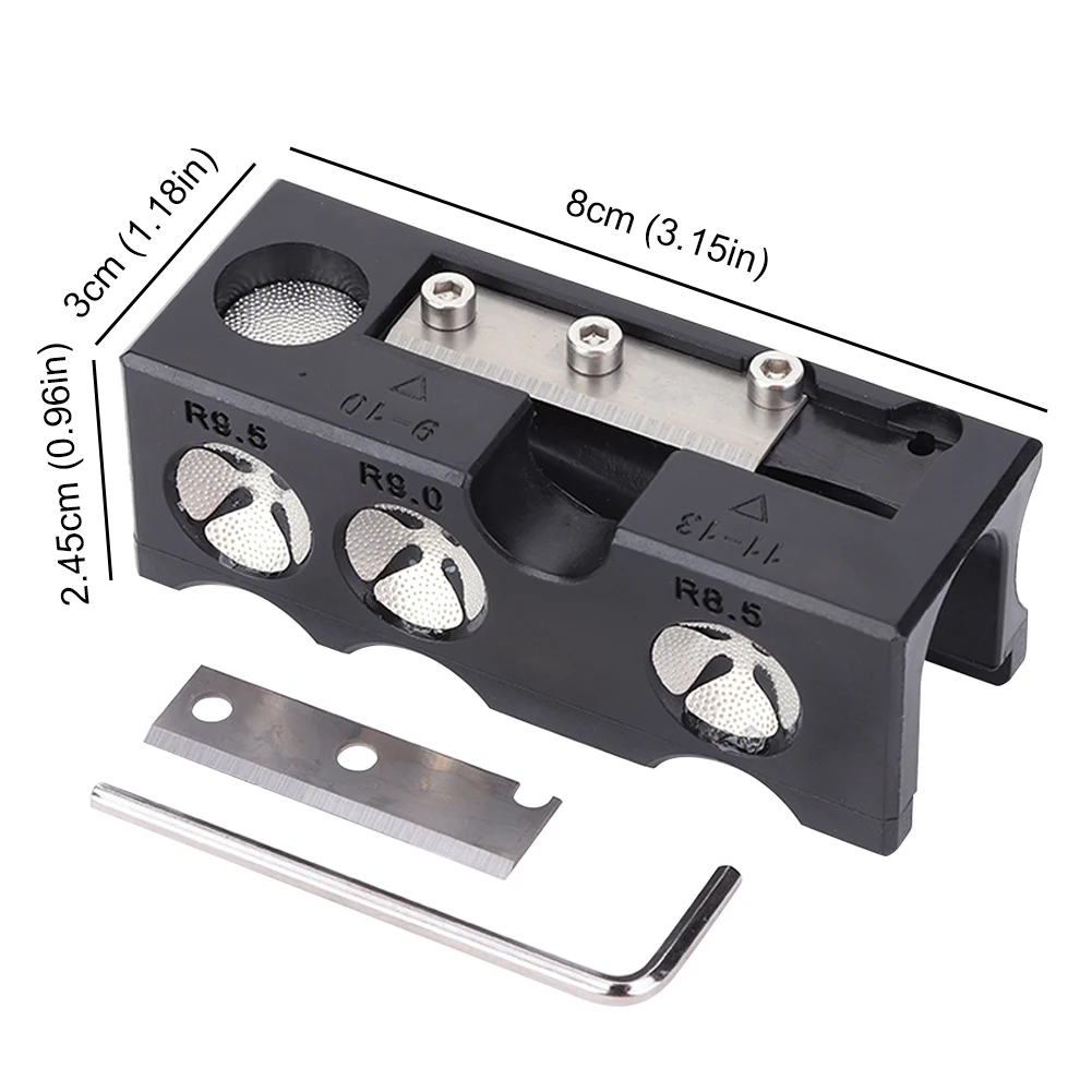 ABS Black Billiard Cue Tip Grinding Tool for Pool and Snooker