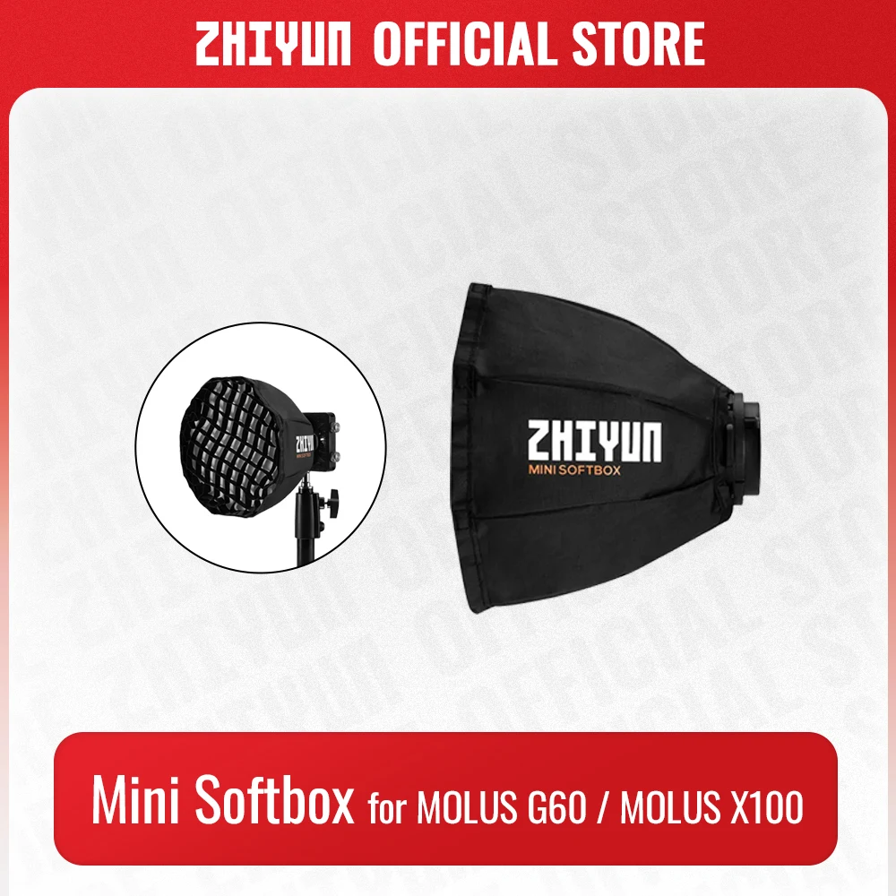 Zhiyun Mini Softbox Ufficiale Octagon Zy Mount Ex1H02 Accessori Per Zhiyun Molus G60 X100 Cob Video Light Photography Lighting