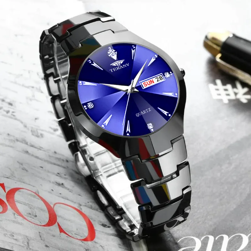 Ladies watch, niche simple double calendar high-value quartz watch