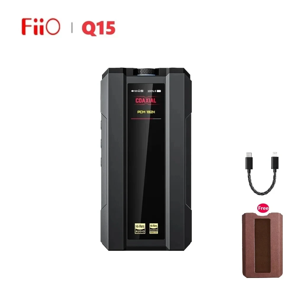 Fiio Q15 Bluetooth 5.1 Mqa Usb Dac Amp Hi-Res Audio Amplificatore Per Cuffie Lettore Hifi Decoder 3.5M/4.4Mm Pcm768 Dsd512