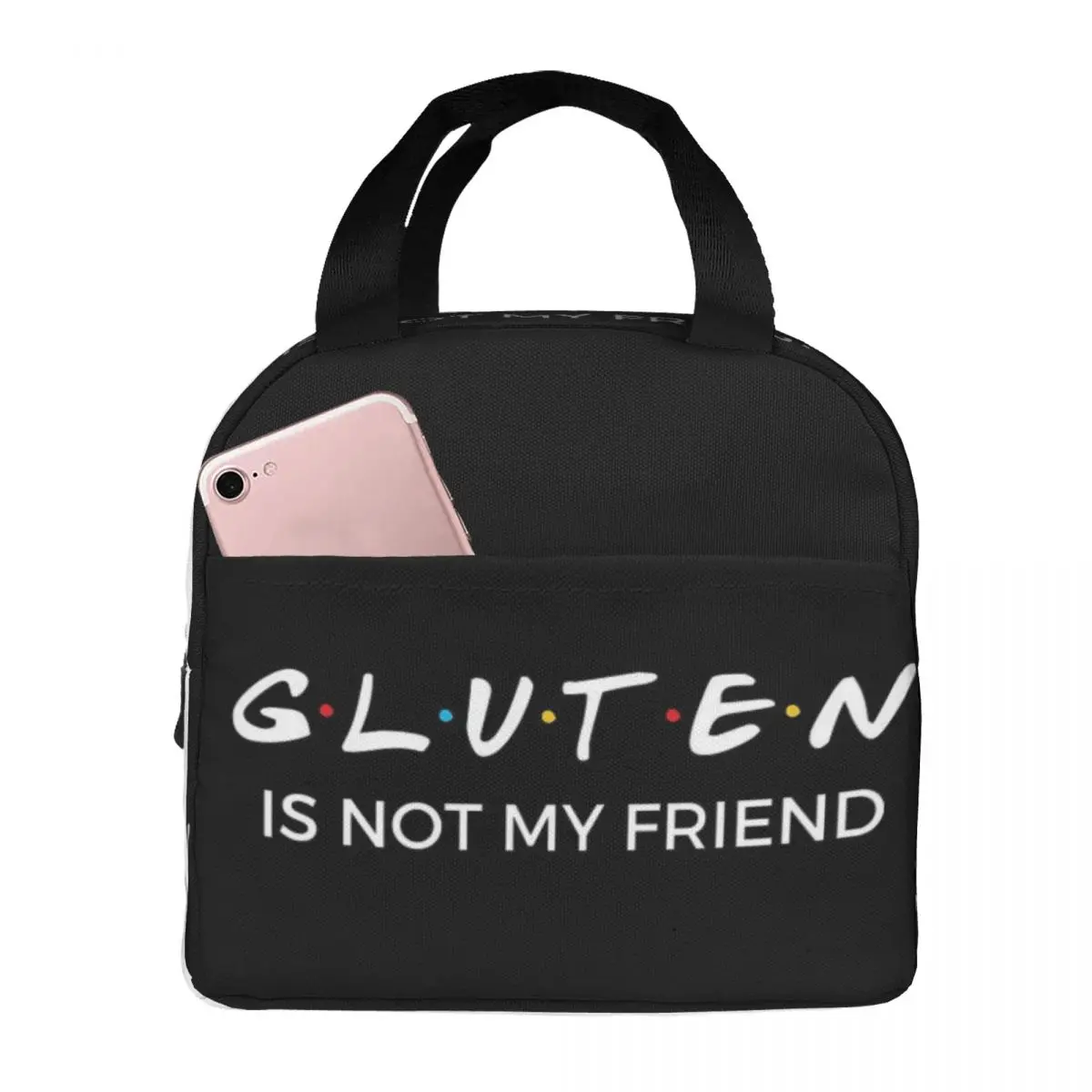 

Изолированная сумка для ланча без глютена-Gluten Is Not My Friend, сумки для пикника, охлаждающий Ланч-бокс, сумка для ланча для женщин, для работы, для детей и школы