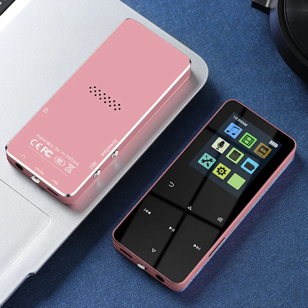 

MP3 MP4 Music Player with Bluetooth Built-in Speaker Touch Key FM Radio Video Play E-book HIFI Metal 2.0 Inch Touch MP4 Player