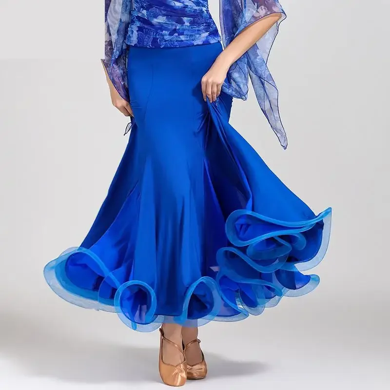 New Women Ballroom Dancing Skirt Party Performance Outfits For Modern Standard Waltz Tango Dance Dress Spain Dancing Competition