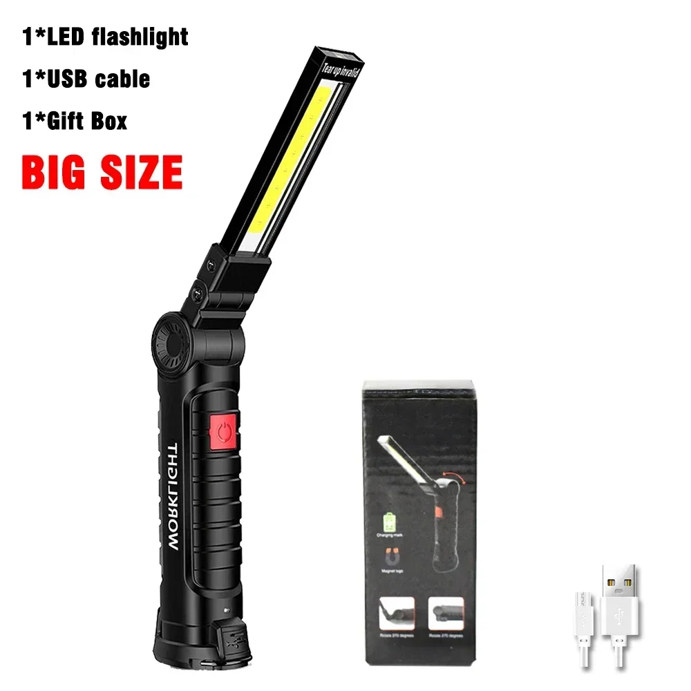 COB LED Work Light Dimmable USB Rechargeable LED Flashlight Inspection thumbnail 4