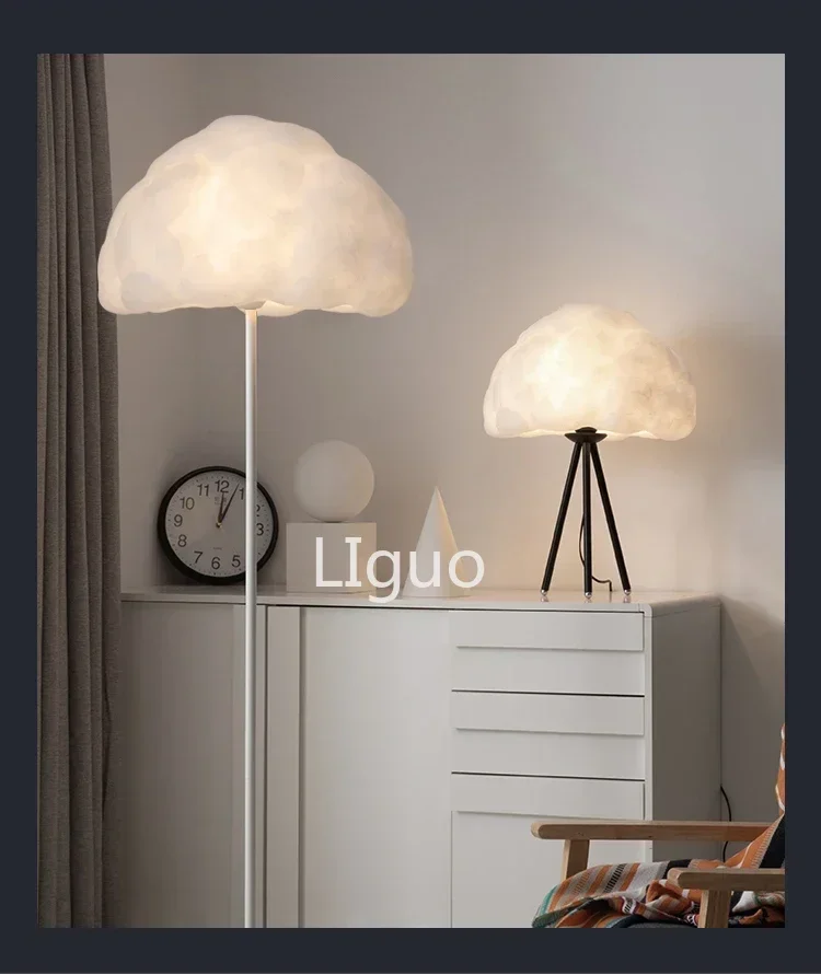 Description Picture 2 of itemCloud Art Desk Lamp living room bedroom bedside lamp warm girl white cloud decorative vertical floor lamp