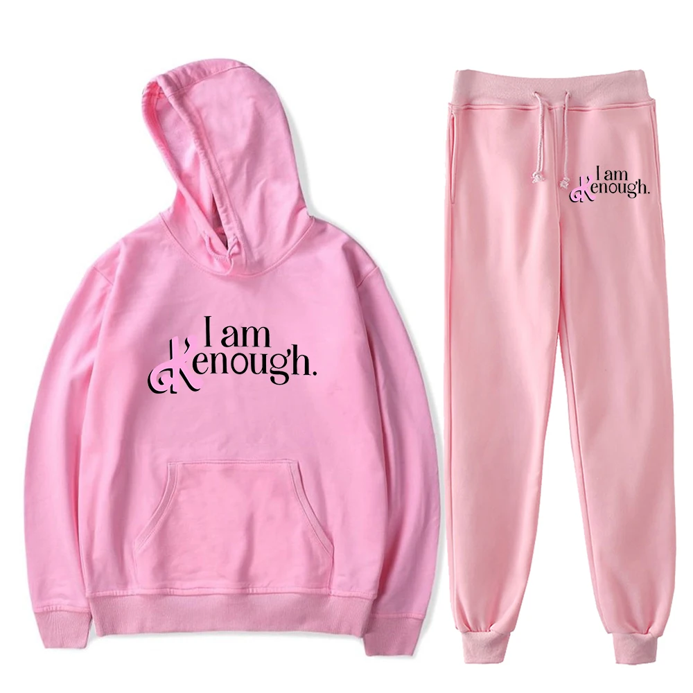 I Am Kenough Merch Hoodie Jogger Pants Two Piece Set Sweatshirts+Sweatpants 2023 New Movie Funny Clothes Men Women's Set