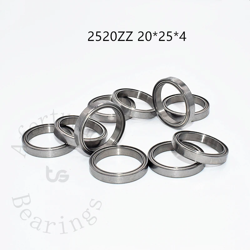 

Bearings 10pcs 2520ZZ 20*25*4(mm) Metal Sealed chrome steel parts Bearings Transmission accessories