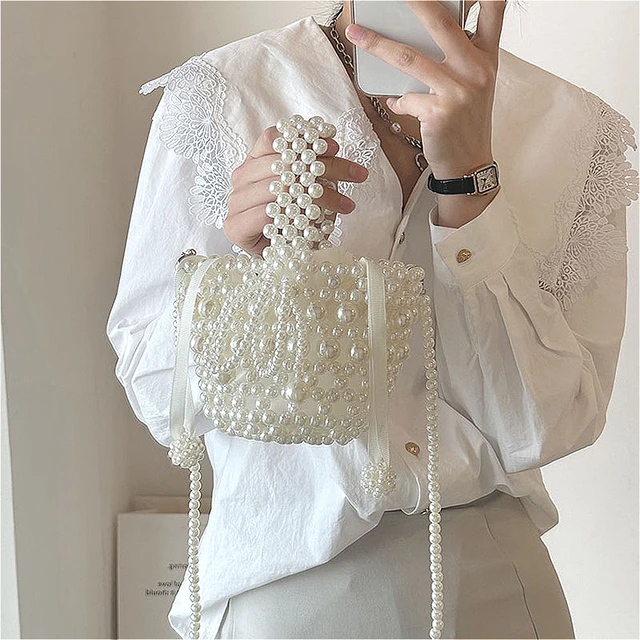 Luxury Womens Mini Pearl Bag Purses Banquet Wedding Party Handbags Female Clutch  Pearl Beaded Designer Mini Tote Bags Coin Purse - AliExpress