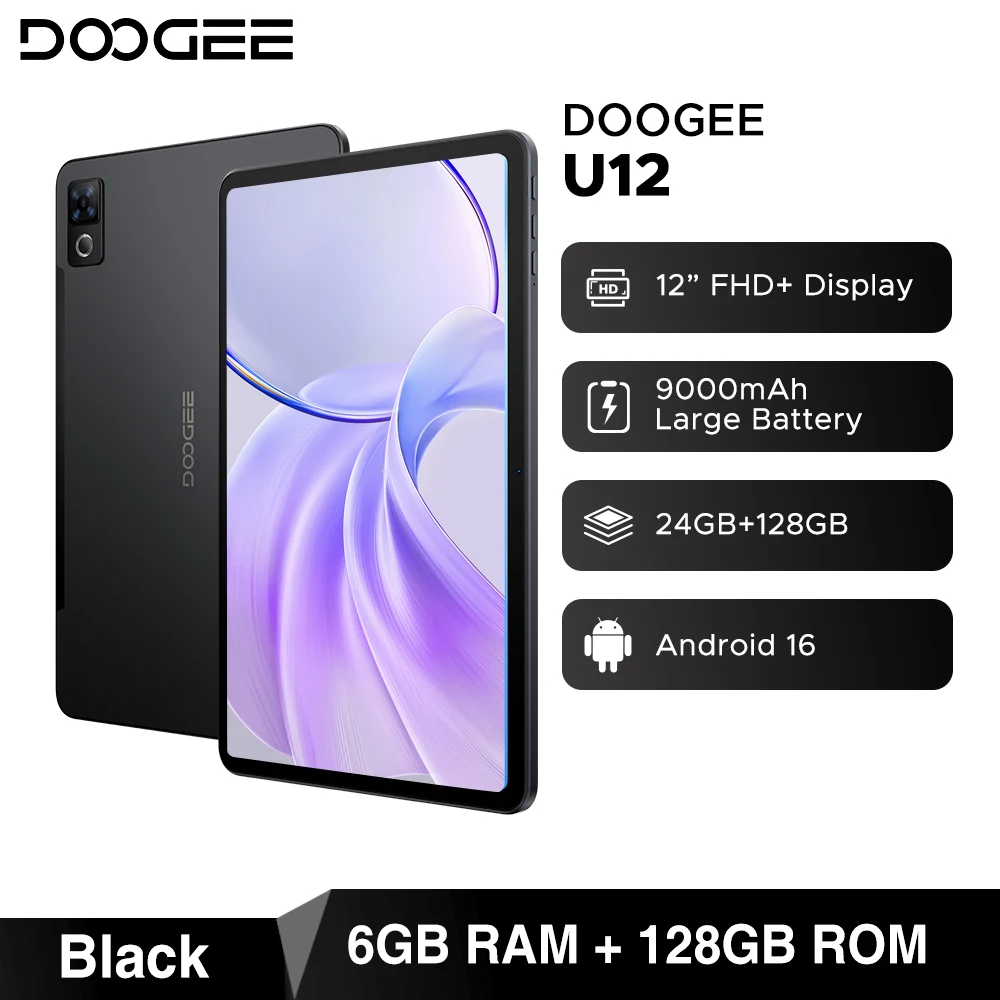 Android16 タブレット 12インチDOOGEE U12 9000 2K Amazon.com : DOOGEE U12 Updated Android 16 Tablet with Keyboard,12