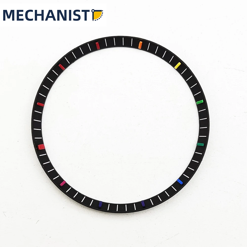 

Mechanical-watch accessories 42mm case 30mm inner shadow ring high quality colorful scale medallion ring inner diameter 27.5mm