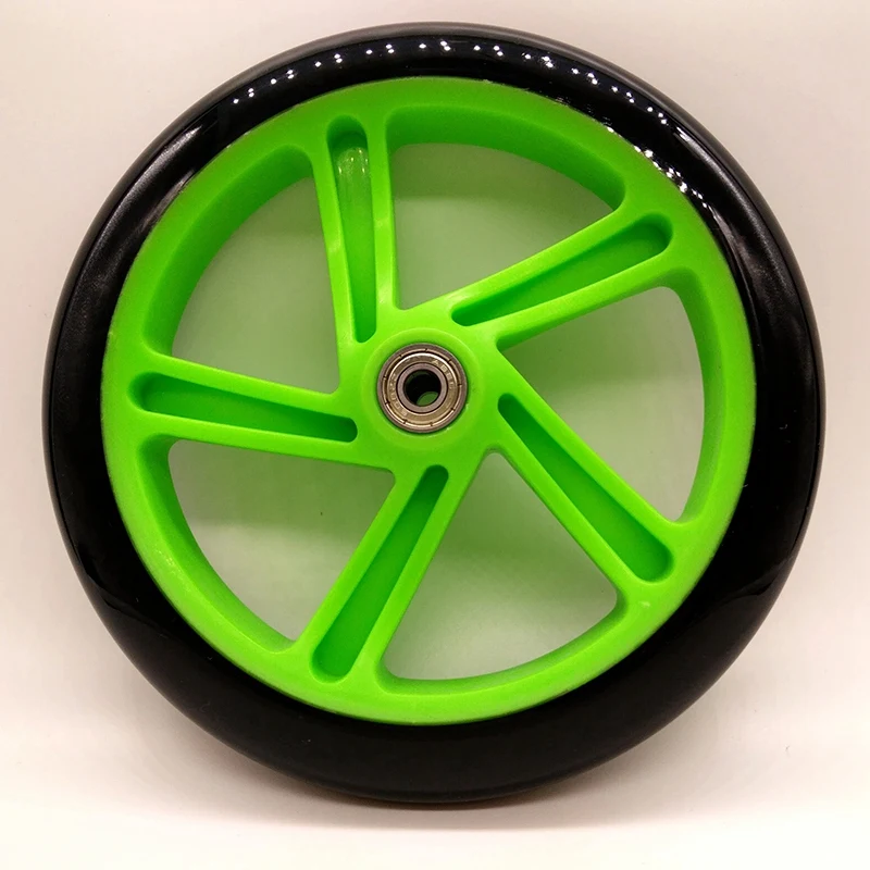 4 Pieces Scooter Wheel 200 Mm PU Material Wheel Thickness 30 Mm ABEC-7 Bearing Scooter Accessories,Transparent Black