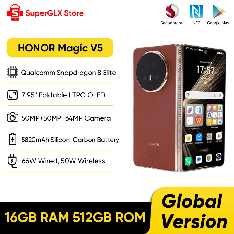 HONOR Magic V5 512GB Global 未開封 Honor Magic V5 Foldable 5G