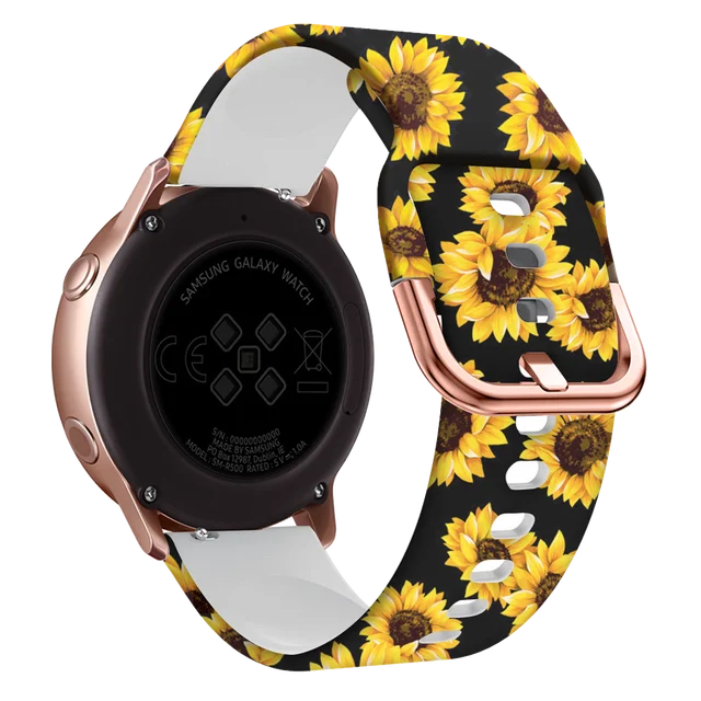 Silicone Sport Watchband - 20mm Vibrant Print Strap