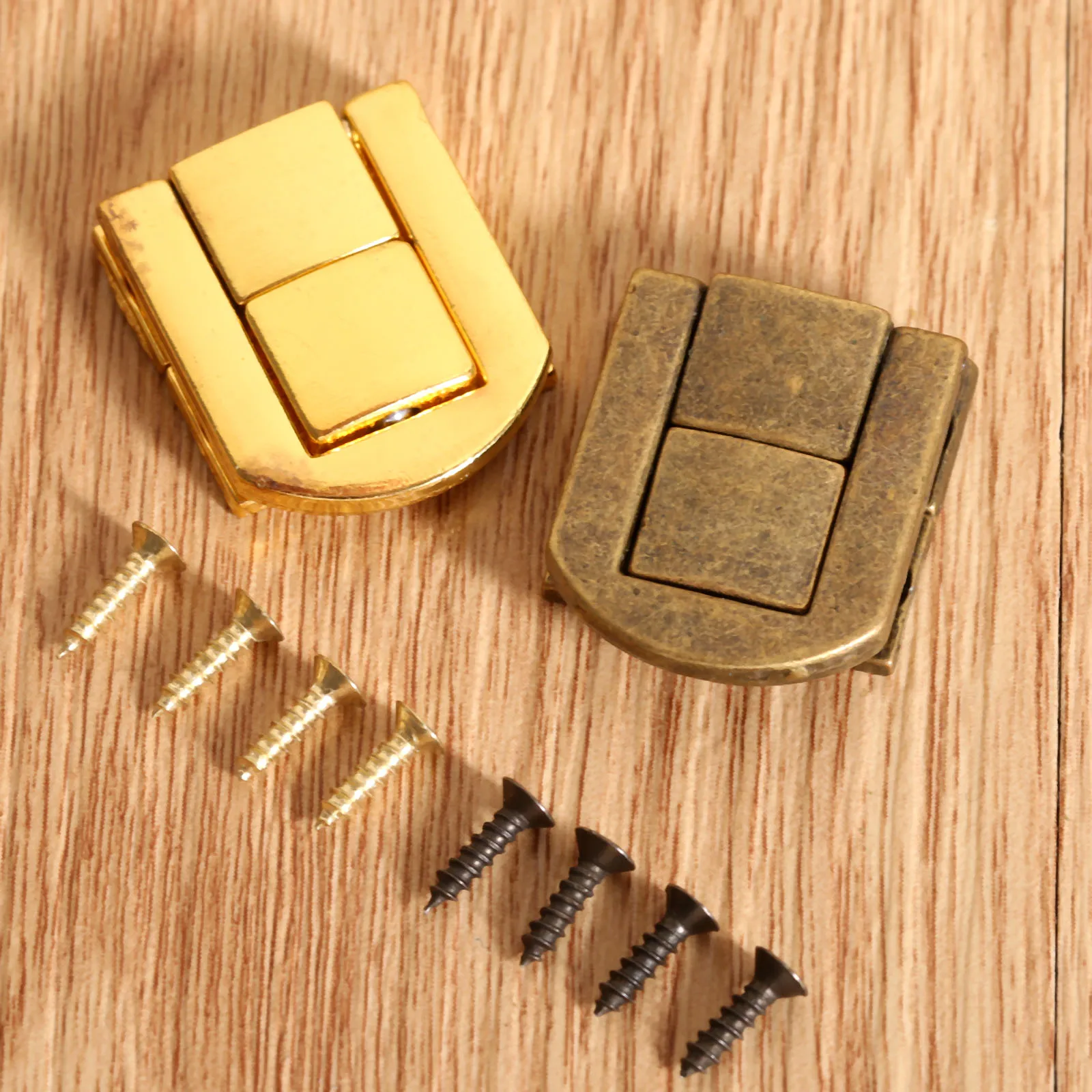 Toggle Catch Lock Retro Style Iron Hasp Wood Chest Lock Latch Clasp with Screws for Jewellery Box Suitcase Chest Decoration 6Pcs toggle latches jewelry box hasps decorative latches