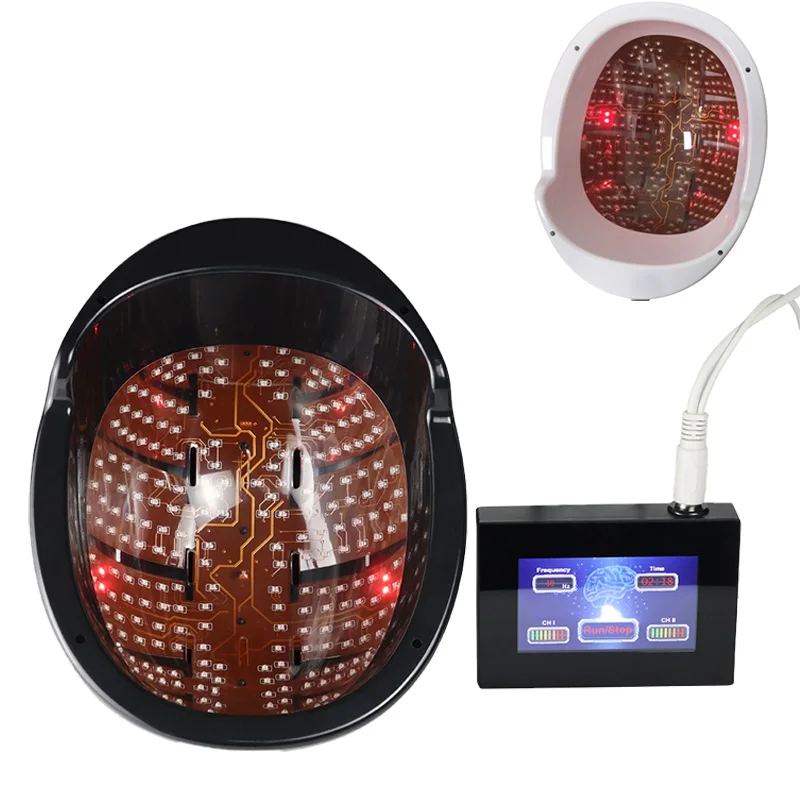 Photobiomodulation Red & Infrared Light Therapy Stroke Helmet Neuro Brain Stimulation Parkinson Autism Treatment Migraine Relief