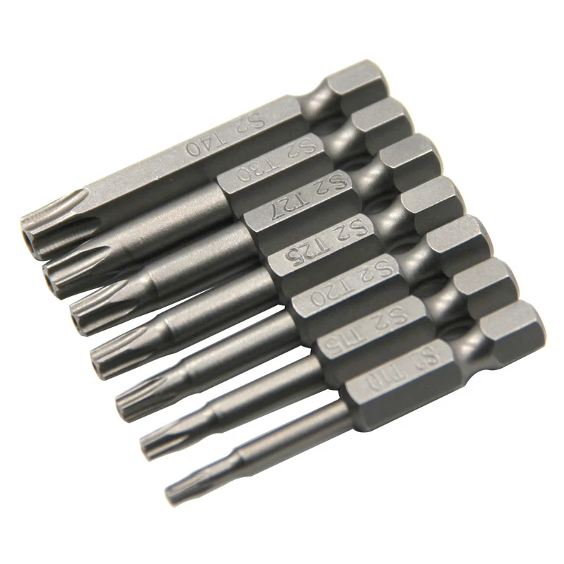 

7 Pcs Torx Bit Set Magnetic Tamper Resistant Star Bits T10-T40 Screwdriver Wrench Drill Bit Set Hex Shank Hand Tools