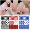 1pcs French Manicure Nail Art Stickers Checker Board Nail Tips Decoration Self-Adhesive For DIY Decoration Stencil Tools 1