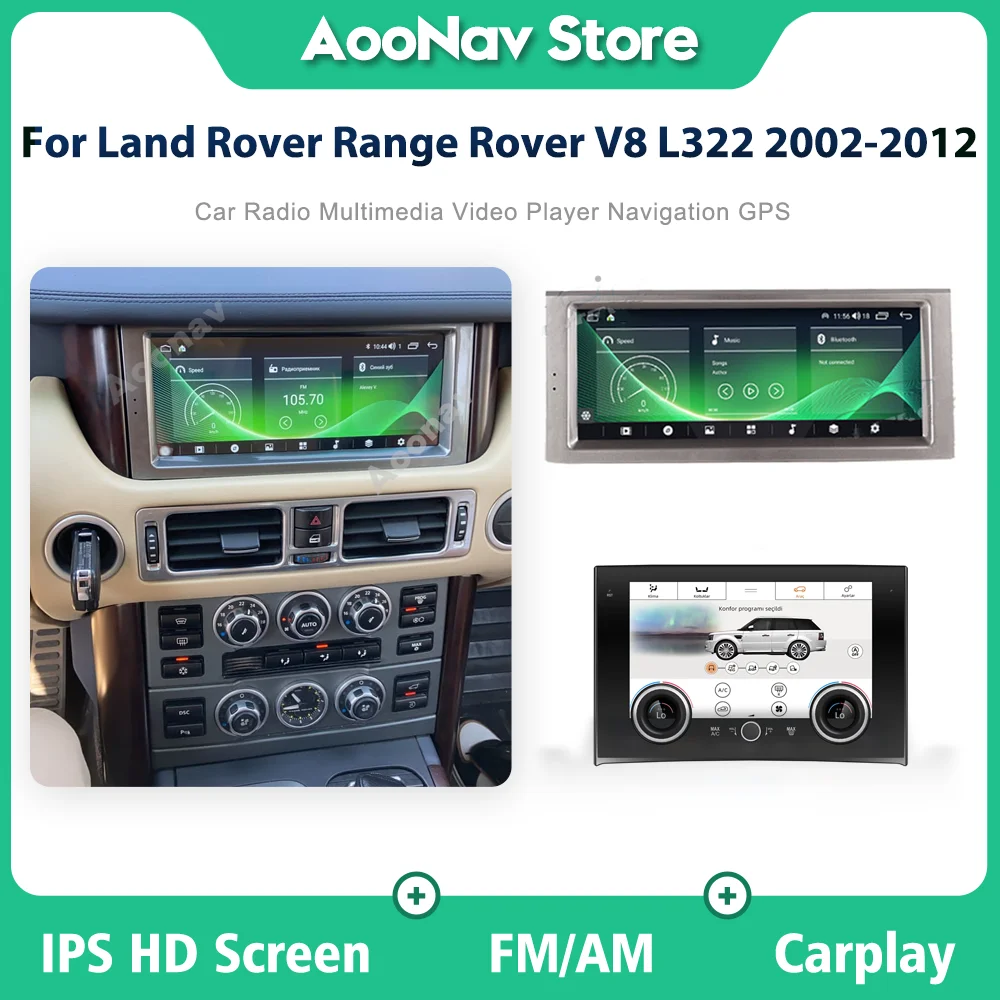 

10.25 Inch Car Radio For Land Range Rover V8 L322 Sport 2004-2012 Tesla Style Touch Screen Multimedia player Gps Head Unit
