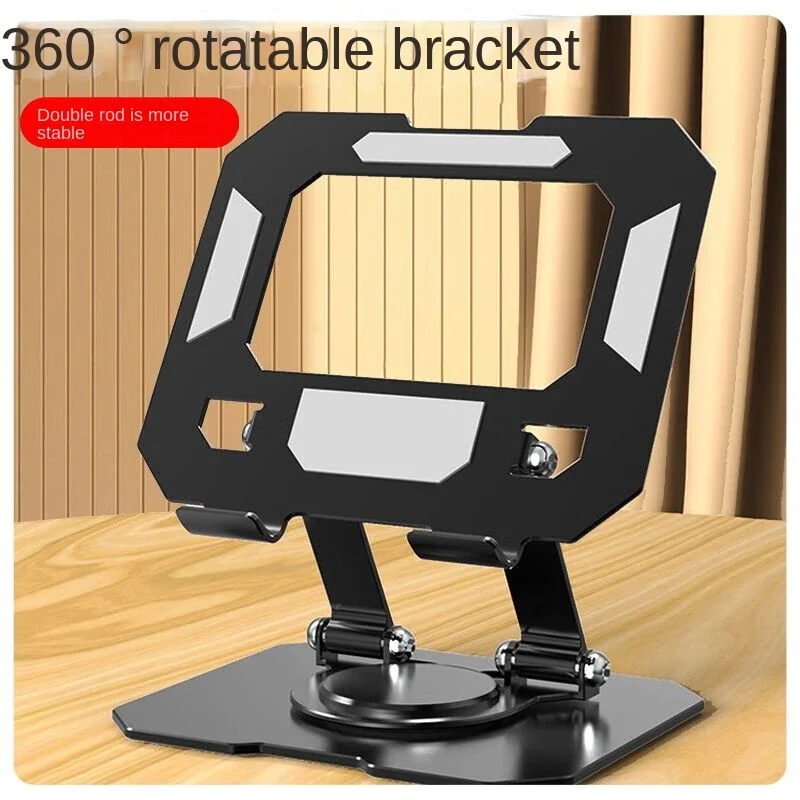 

Metal Tablets Mobile Phone Holder Stand Desktop Ipad Lazy Universal Aluminum Alloy 360 Rotating Foldable Portable Live Bracket