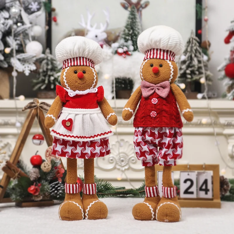 Adorable Gingerbread For Stretchable Christmas Man Telescopic Doll Ornament Cute Doll Doll Home Ornament