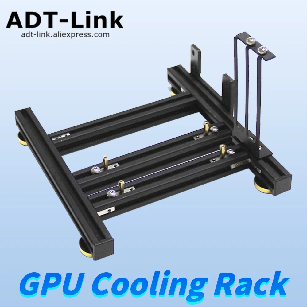 Placa Gráfica Externa Rack de Refrigeração Suporte de Alimentação Atx Suporte de Gpu Duplo Base de Alumínio Diy