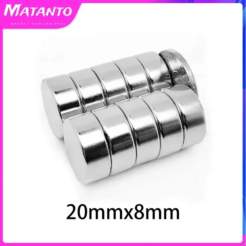 

20PCS 20x8 Round Search Magnet 20mm X 8mm Rare Earth Neodymium Magnet Disc 20x8mm Permanent Magnet Strong 20*8 mm