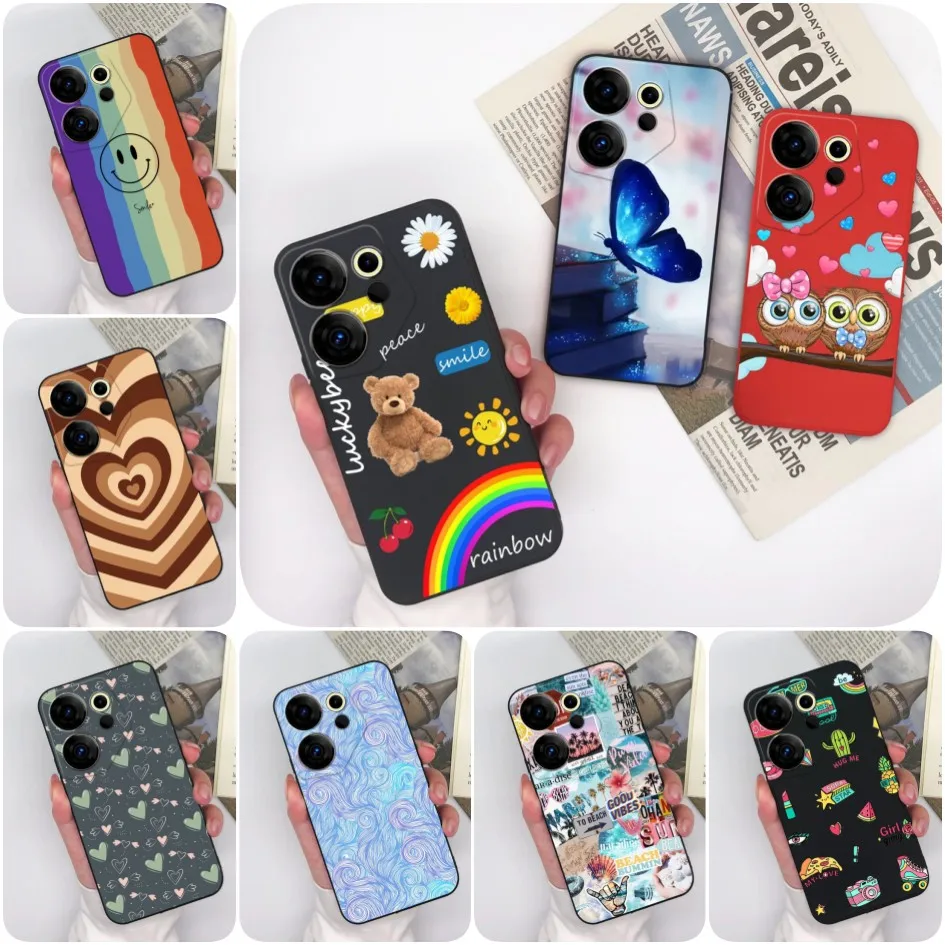 Custodia Per Tecno Camon 20 Premier Coques Fashion Fancy Soft Silicone Cover Antiurto Per Tecno Camon 20 Premier Funda Bumper