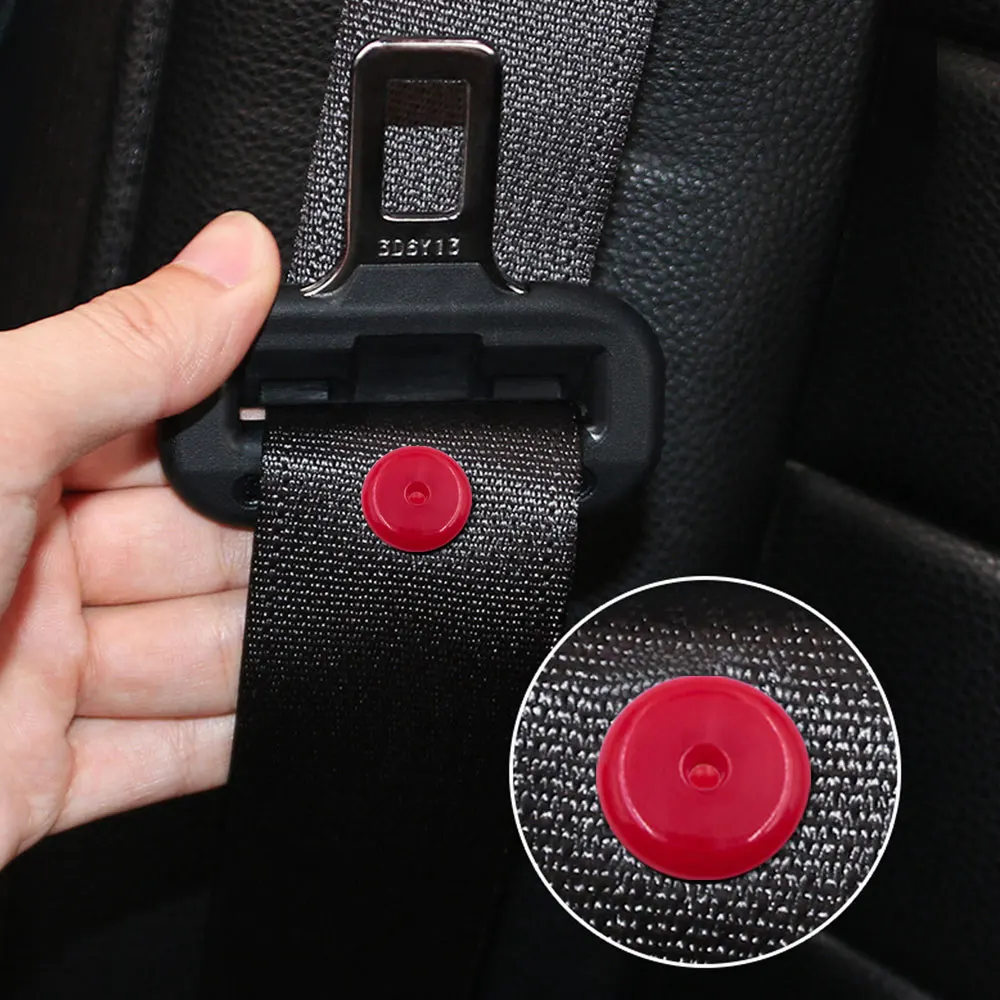 Universal Car Seat Belt Stopper Button Limit Safety Buckles Retainer 10Pcs Black Car Parts Fastener Auto Accessories Gadget seat belt stopper