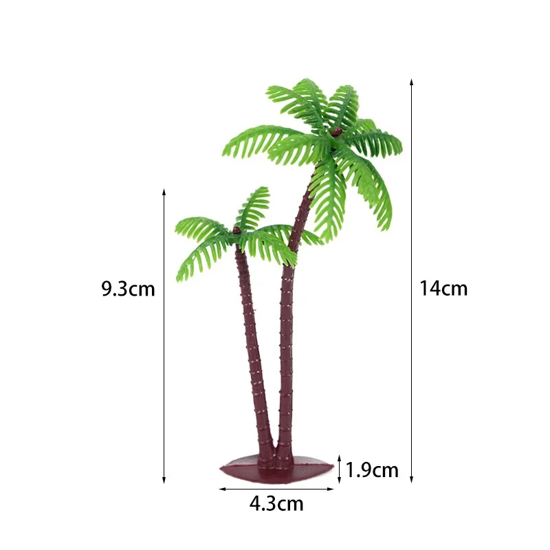 Description Picture 2 of item5/10pcs Palm Tree With Coconuts Cake Topper Coconuts Tree Cupcake Topper For Hawaiian Tropical Baby Shower Kids Birthday Party