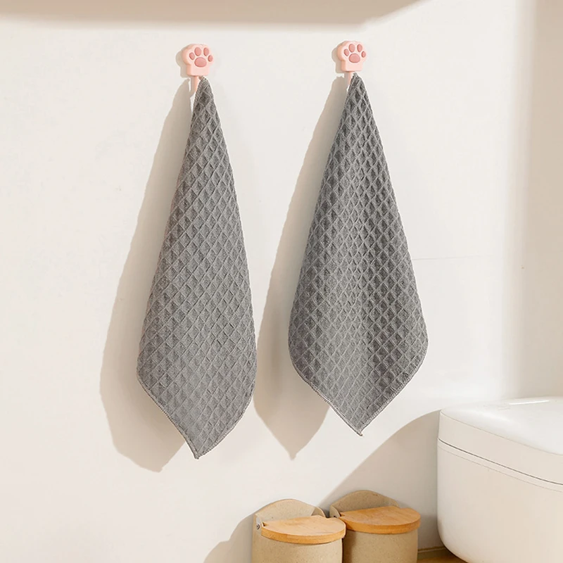 Waffle Weave Cotton Towel Dinner Plate Hand Towel Non-stick Oil Dish Washing Cloth Napkins Ultra Soft Absorbent Kitchen Dish Rag