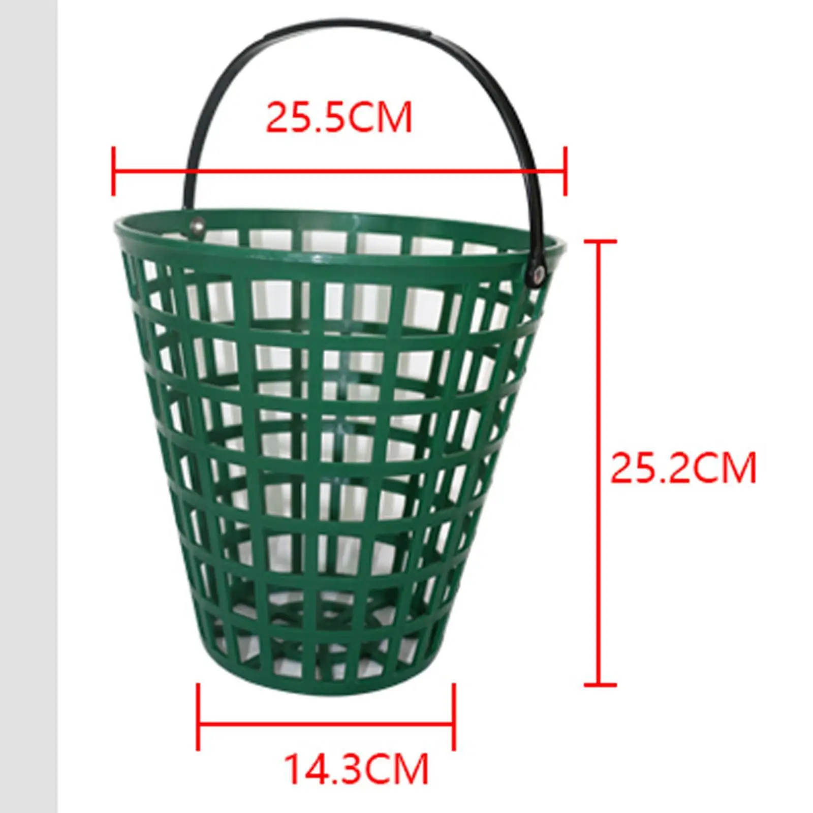 Unbreakable Golf Ball Basket Plastic Carrying Bucket Holder with Handle 6