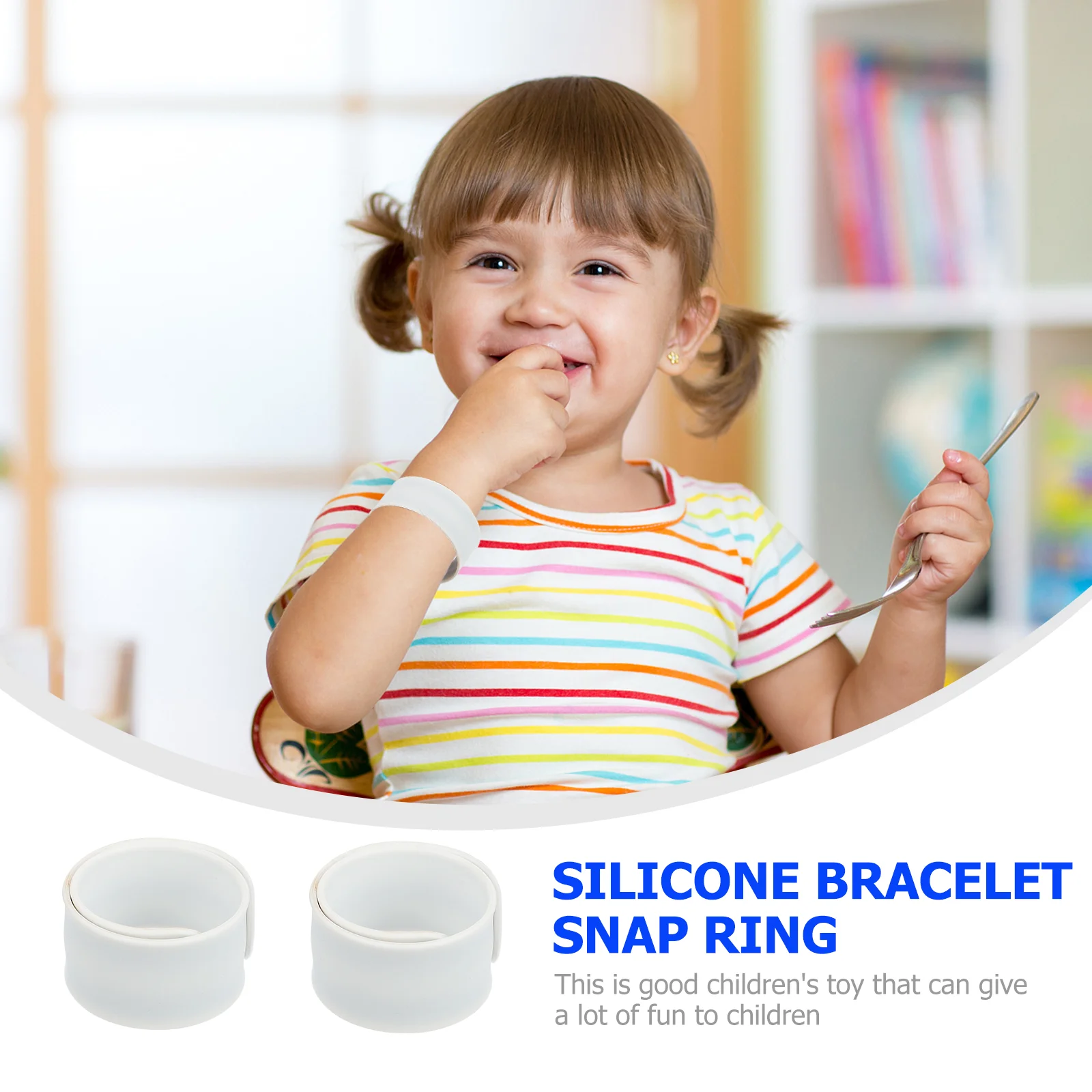 12 Pcs Decorate Pop Circle Bracelet Child Kids Bracelets Craft Slap Silica Gel Hand Rings for Party