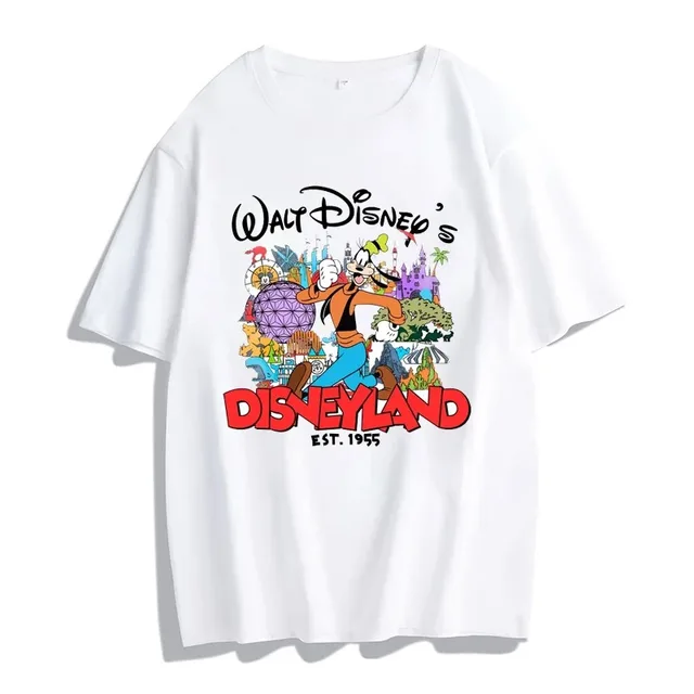 Disney Summer Women Casual Short Sleeves Streetwear T Shirt Mickey Minnie Animal Kingdom Printed T-shirt Tops Harajuku Clothes 2