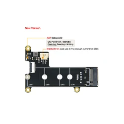 Raspberry Pi 5 PCIe to M.2 SSD Adapter Board HAT NVMe Pi5 2280-2242 2230 X1001